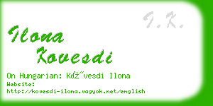 ilona kovesdi business card